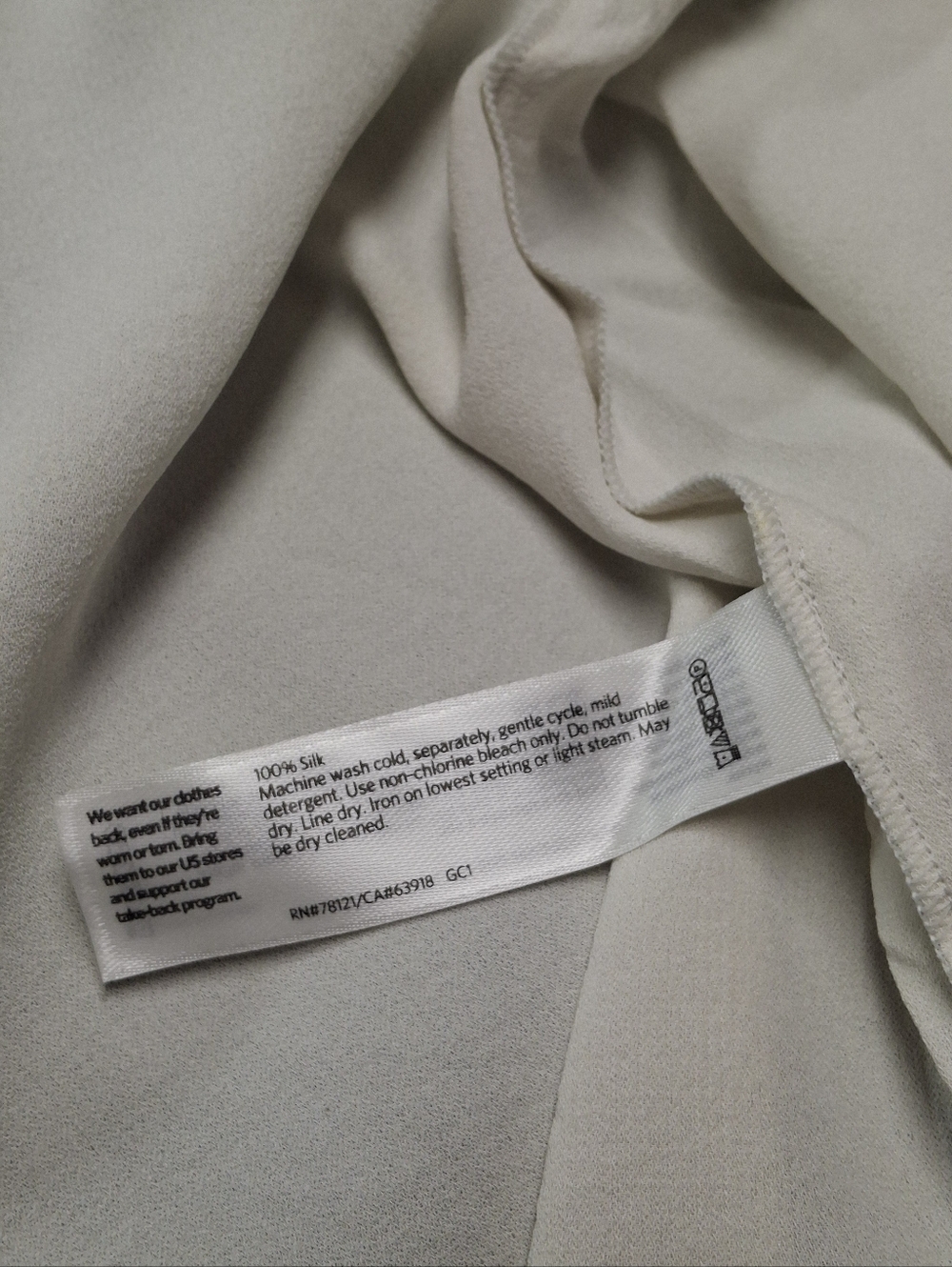 Eileen Fisher 100% Silk Neutral Open-Front Long Duster Topper Women Size X-Large - Picture 15 of 16